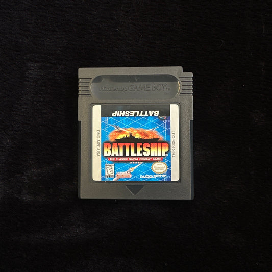Game cartridge with 'Battleship' on a black background