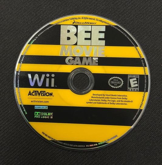 Game disc for 'Bee Movie' game on a black background