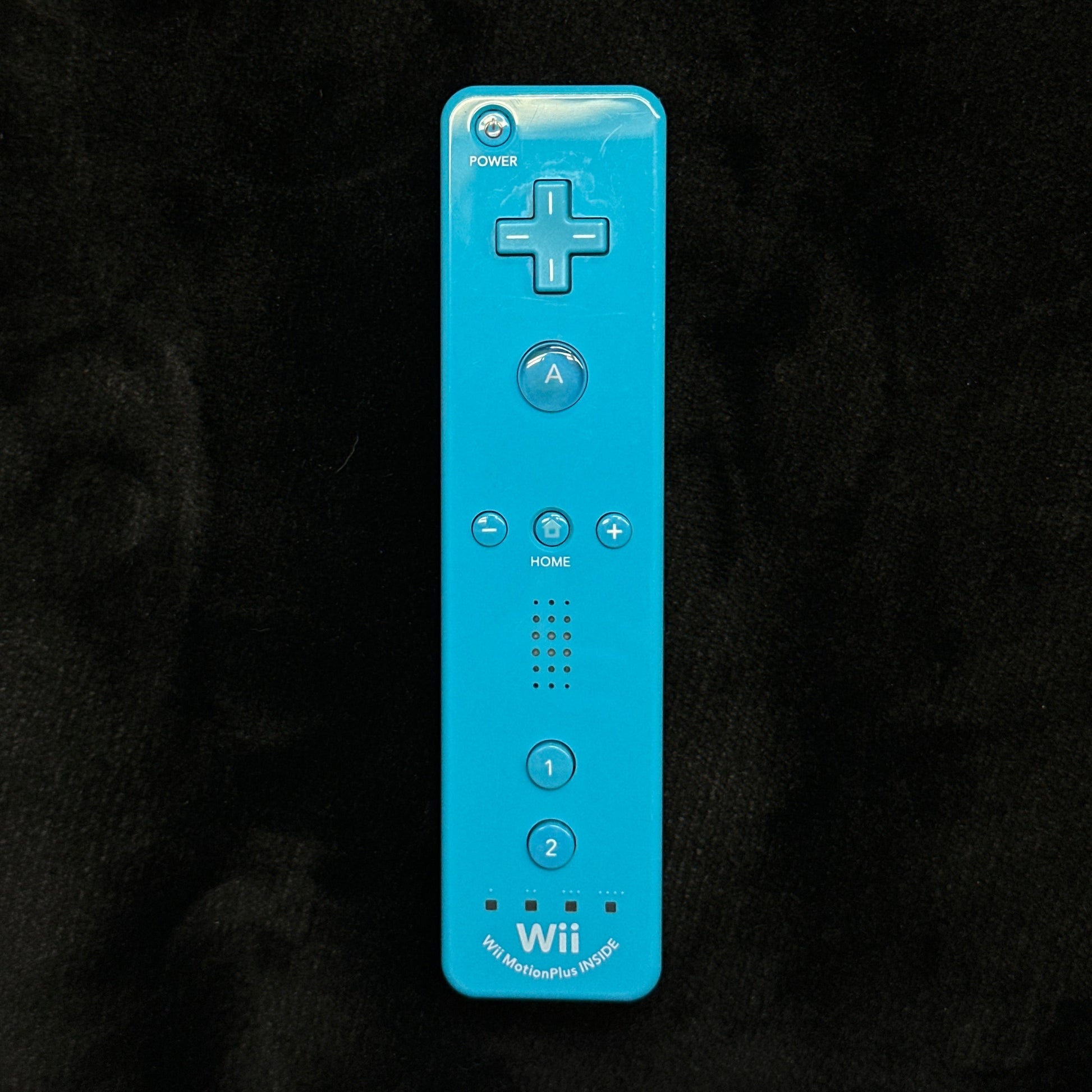 Blue Wii Remote with Wii Motion Plus Inside 