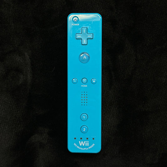 Blue Wii Remote with Wii Motion Plus Inside 