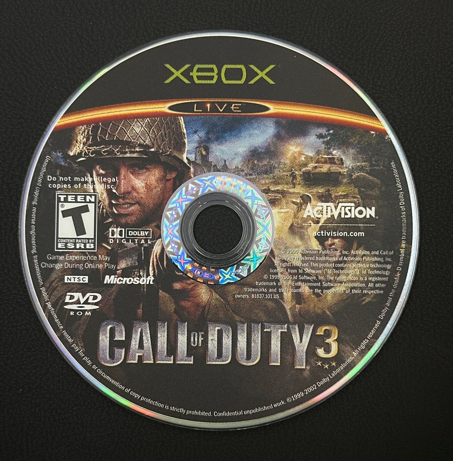 Call of Duty 3 for Xbox (Loose Disc)