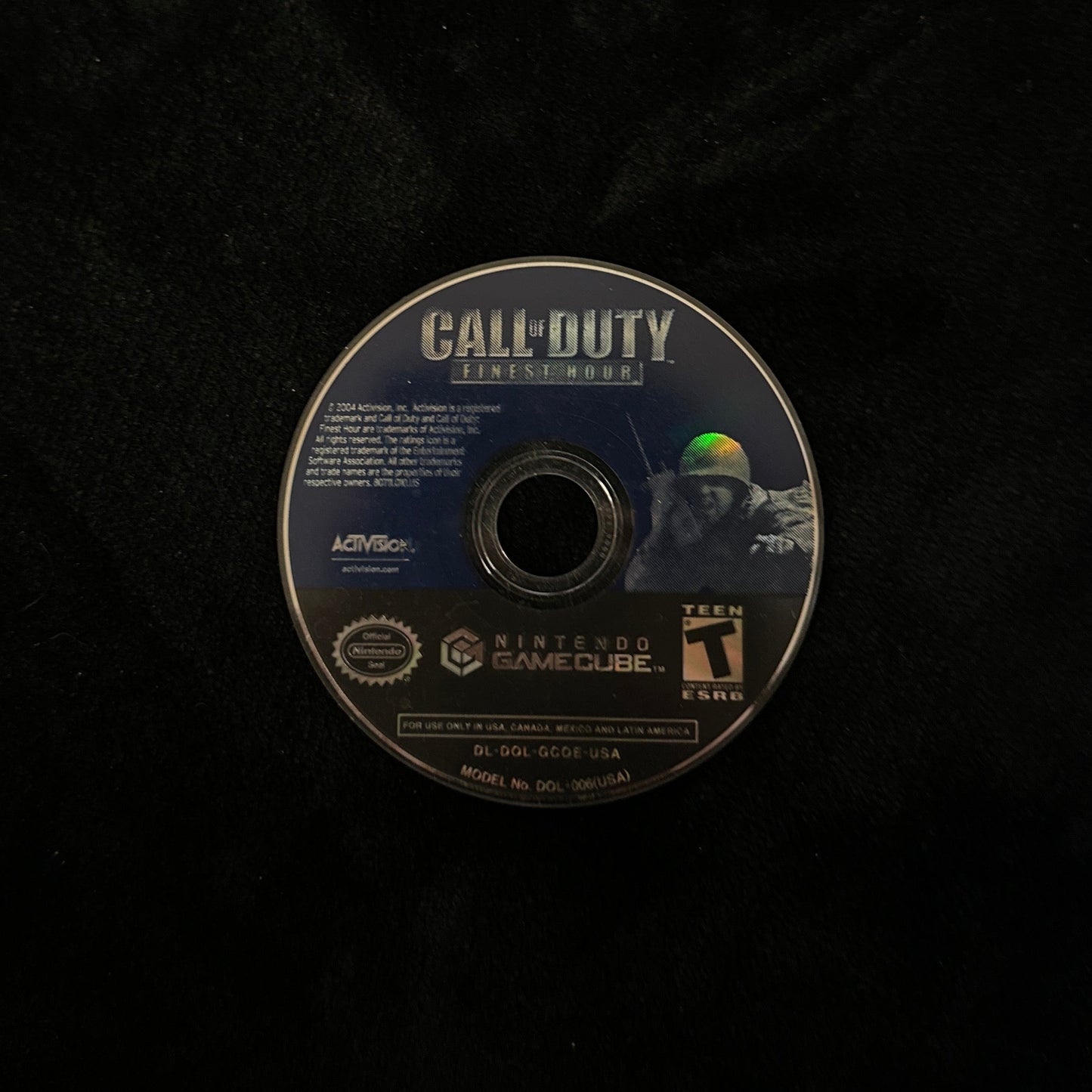 Call of Duty Finest Hour for Nintendo GameCube (loose disc)
