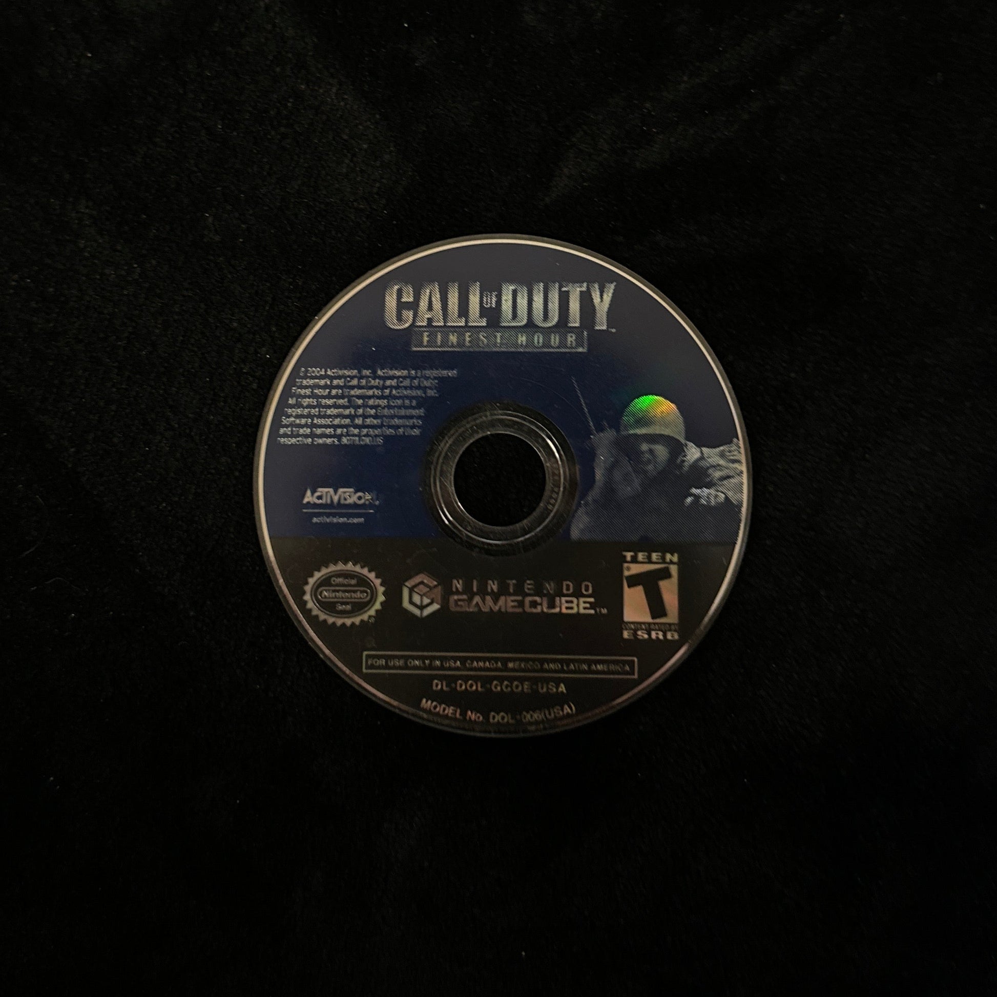 Call of Duty Finest Hour for Nintendo GameCube (loose disc)