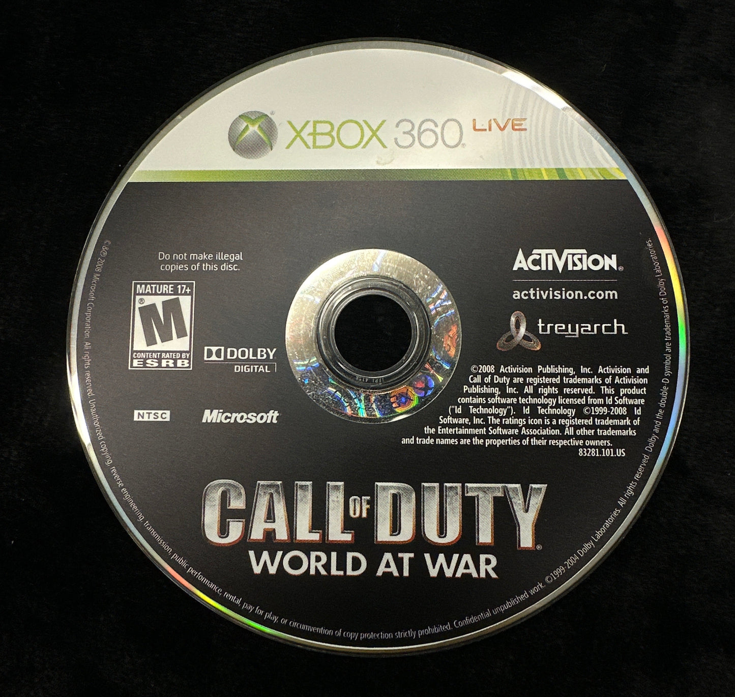Call of Duty World at War for Xbox 360 (Loose Disc)
