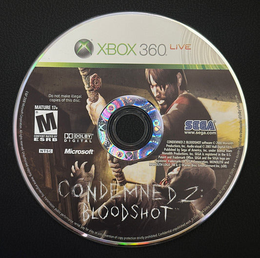 Condemned 2 Bloodshot for Xbox 360 (Loose Disc)