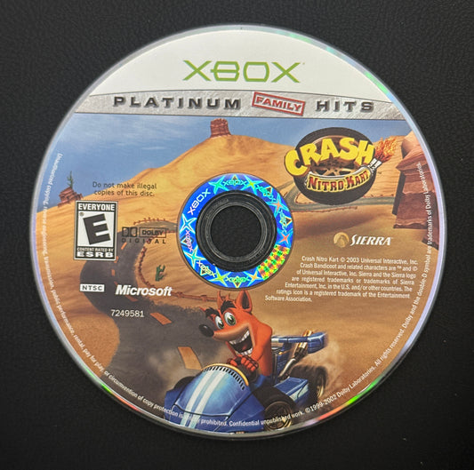 Crash Nitro Kart (Platinum Family Hits) for Xbox (Loose Disc)