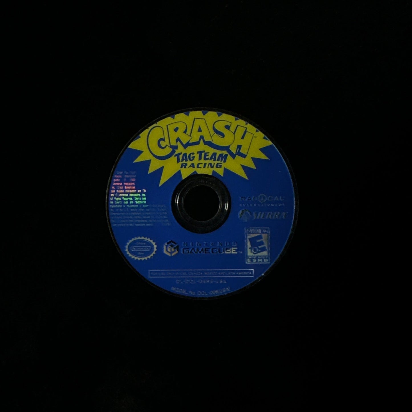 Crash Tag Team Racing for Nintendo GameCube (loose disc)