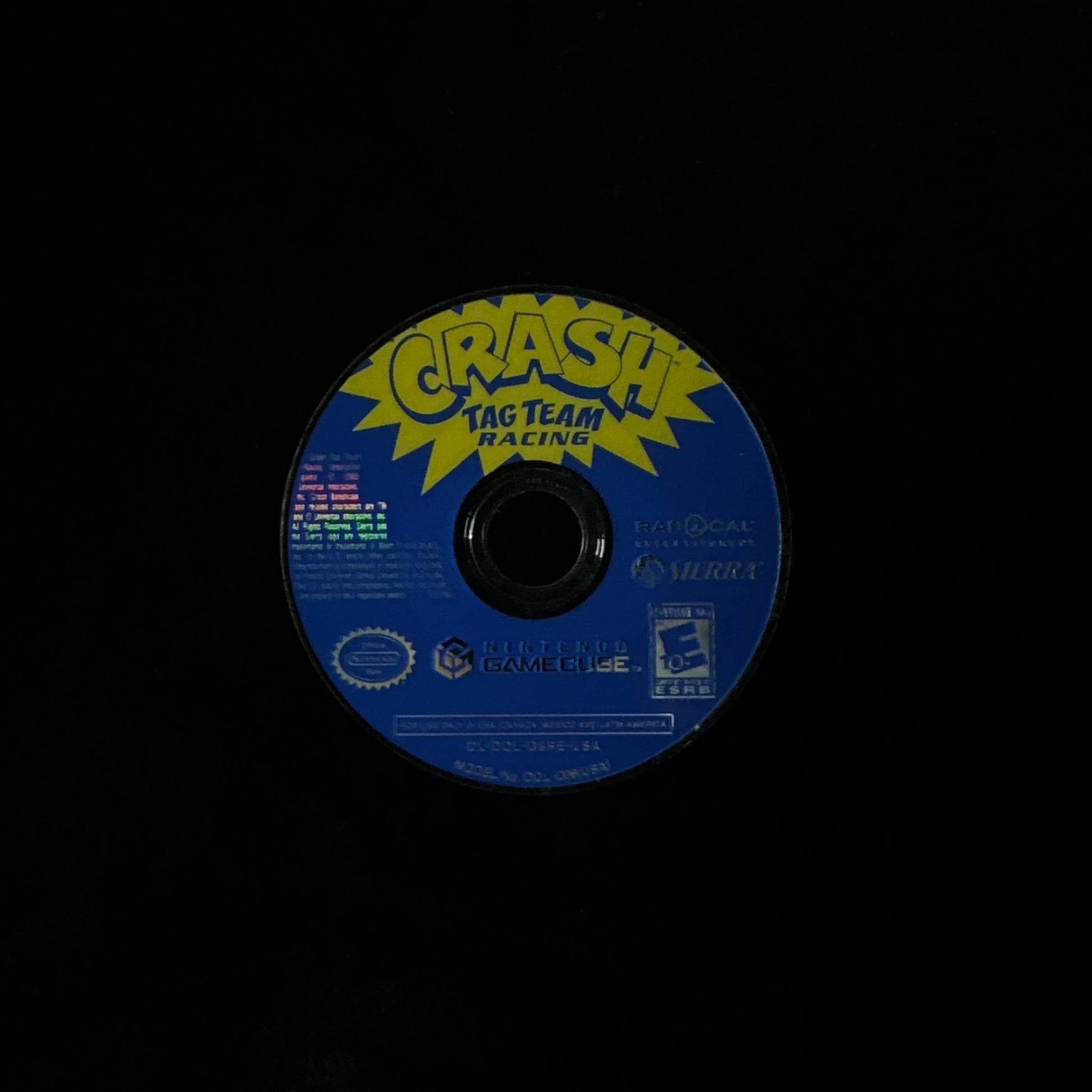 Crash Tag Team Racing for Nintendo GameCube (loose disc)