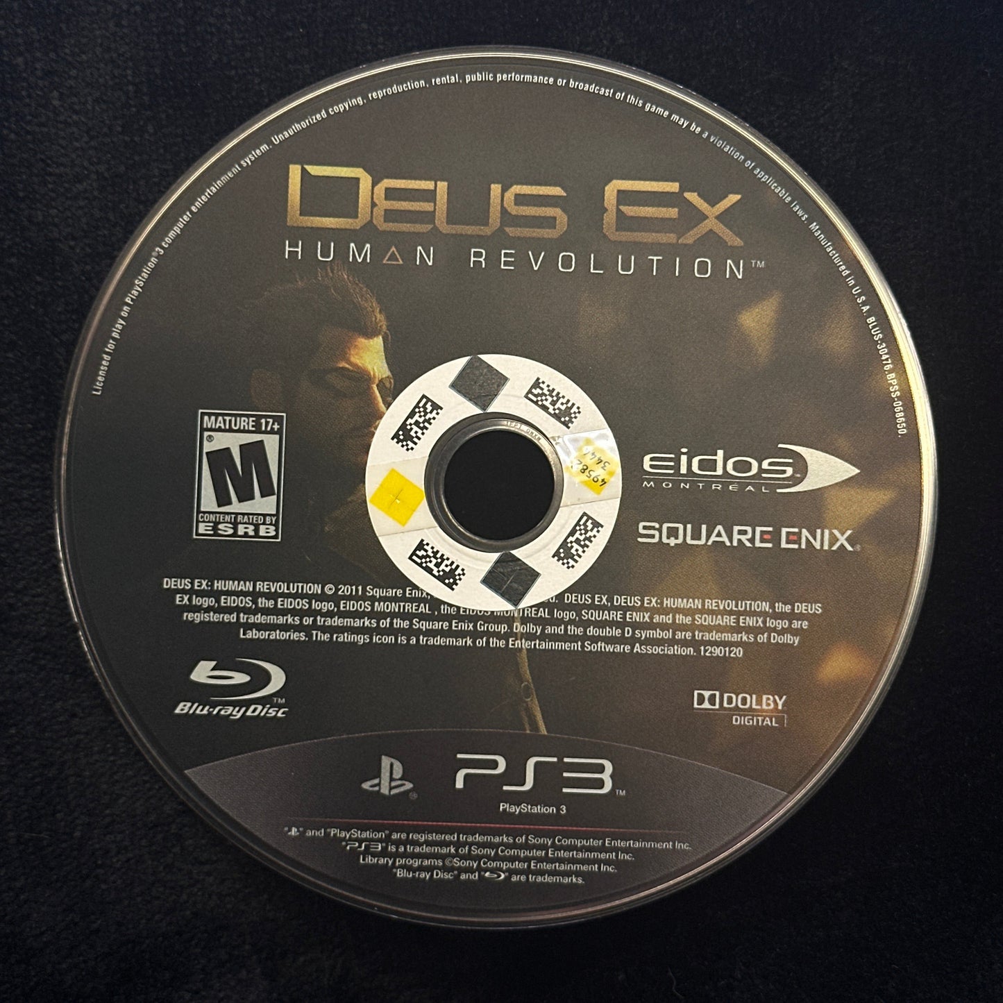Deus Ex Human Revolution for PlayStation 3 (Loose Disc)