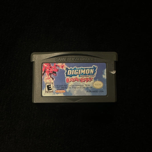 Game cartridge with colorful label on a black background