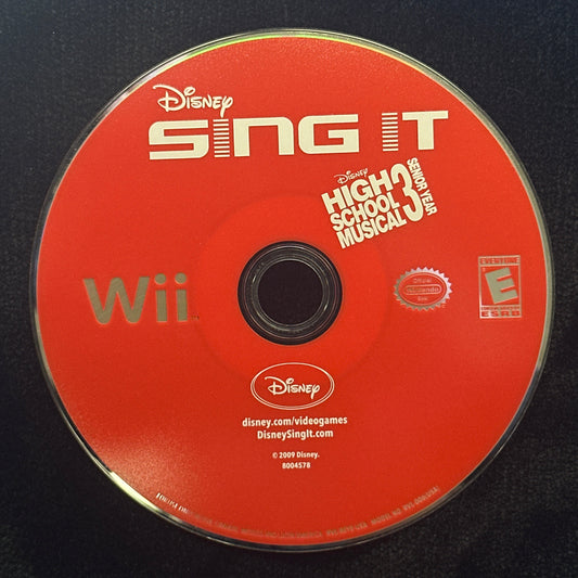 Disney Sing It High School Musical 3 Senior Year for Wii (Loose Disc)