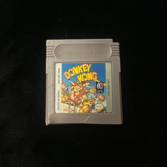 Game cartridge with 'Donkey Kong' on a black background