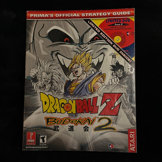 Dragon Ball Z strategy guide book on a black surface