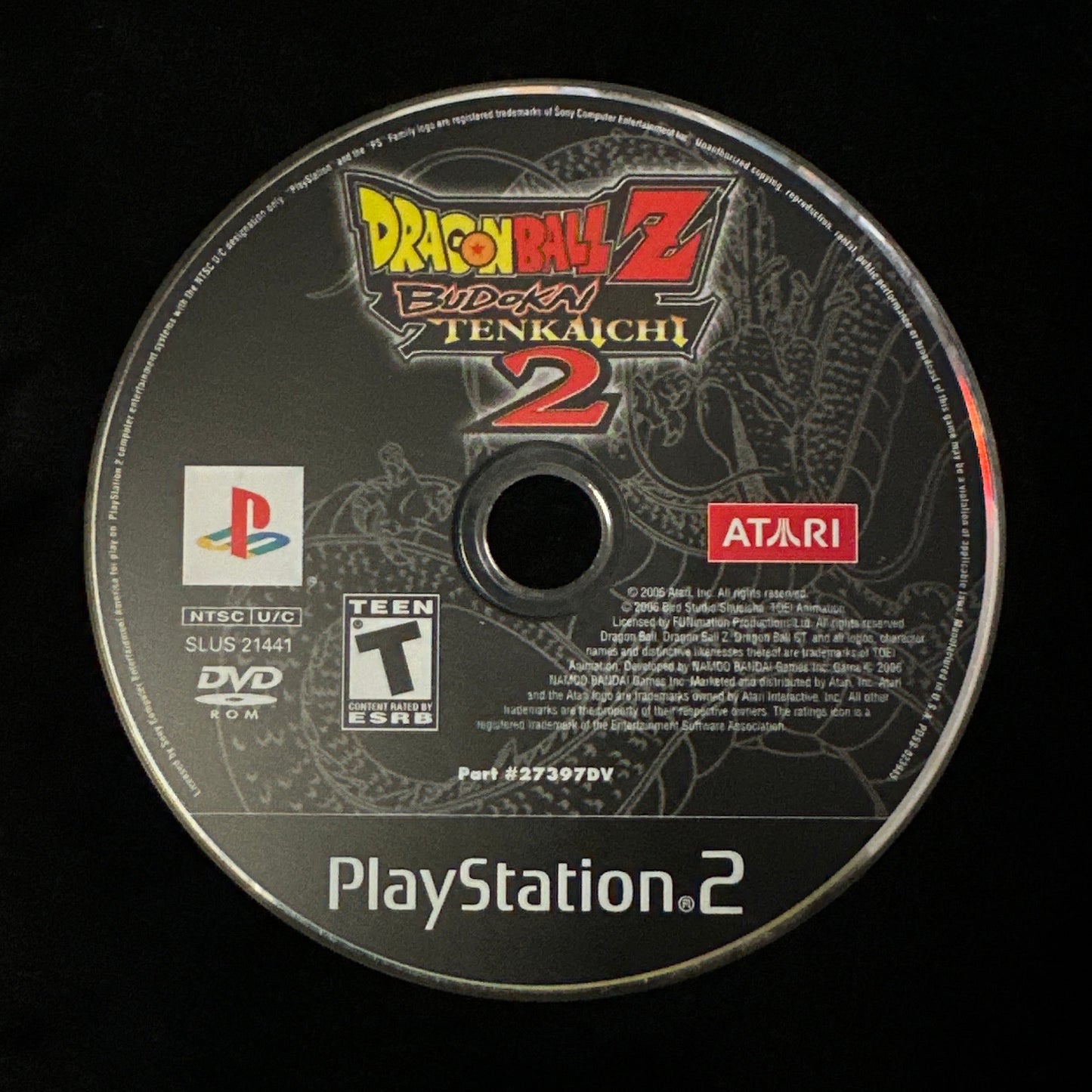 Dragon Ball Z Budokai Tenkaichi 2 for PS2 (loose disc)