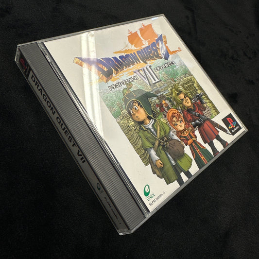 Dragon Quest VII game case on a dark background