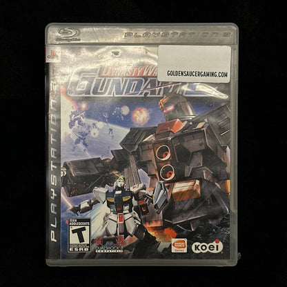 Gundam video game case on a black background