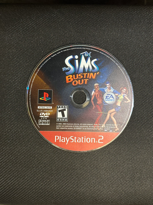 The Sims: Bustin Out (Greatest Hits) For PlayStation 2 (Loose Disc)