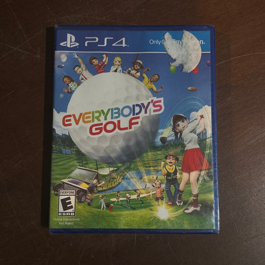 Video game case for 'Everybody's Golf' on a wooden surface
