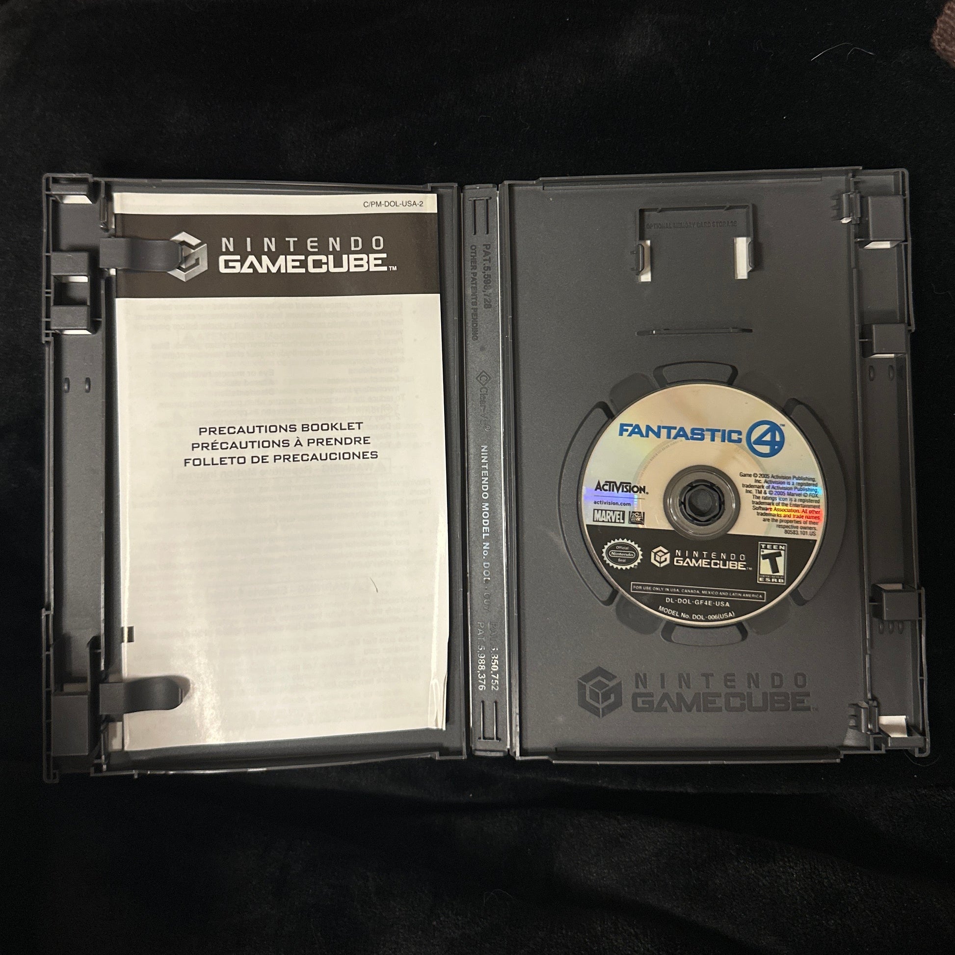 Nintendo GameCube game case with disc on a dark surface