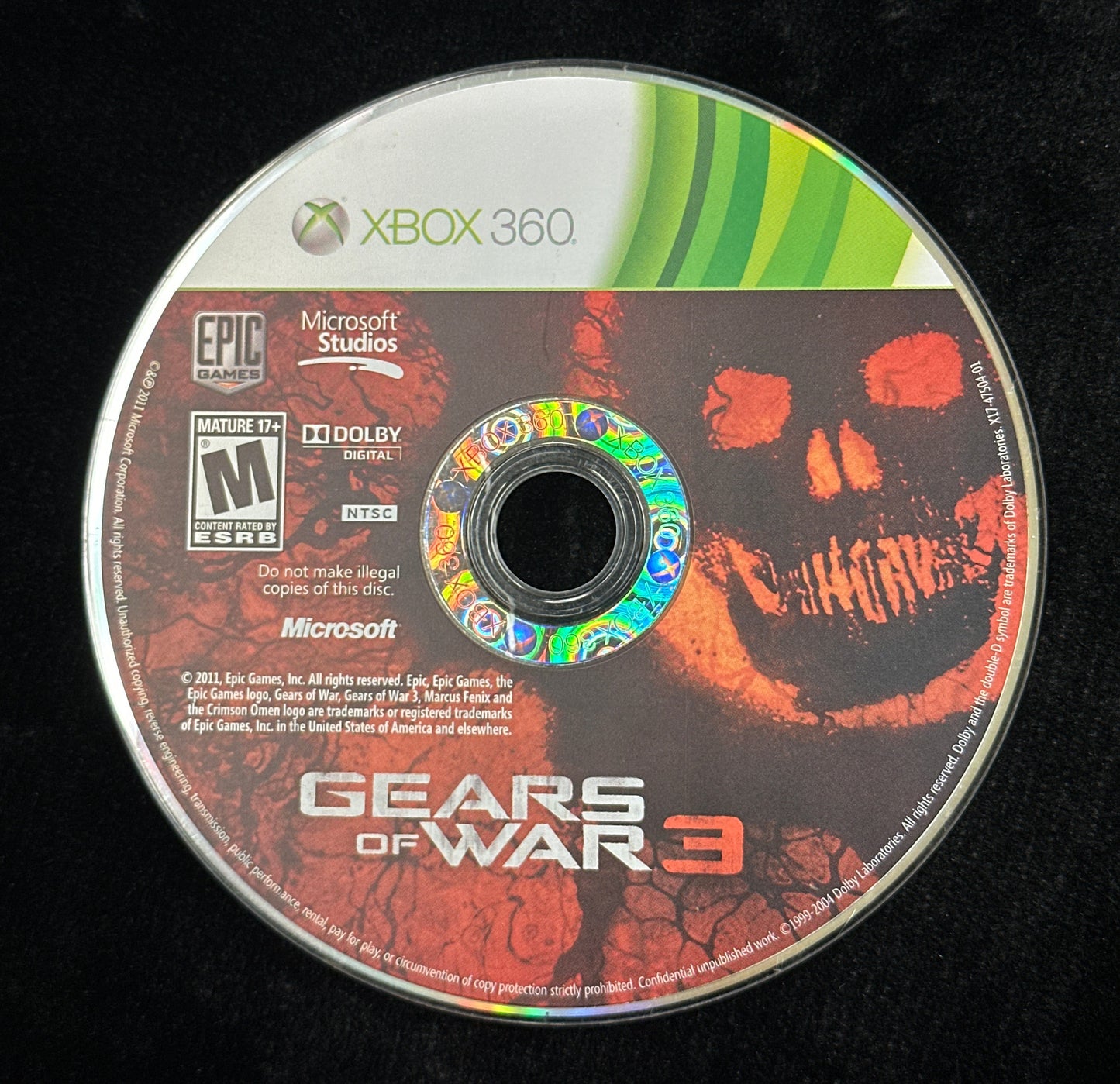 Gears of War 3 for Xbox 360 (Loose Disc)