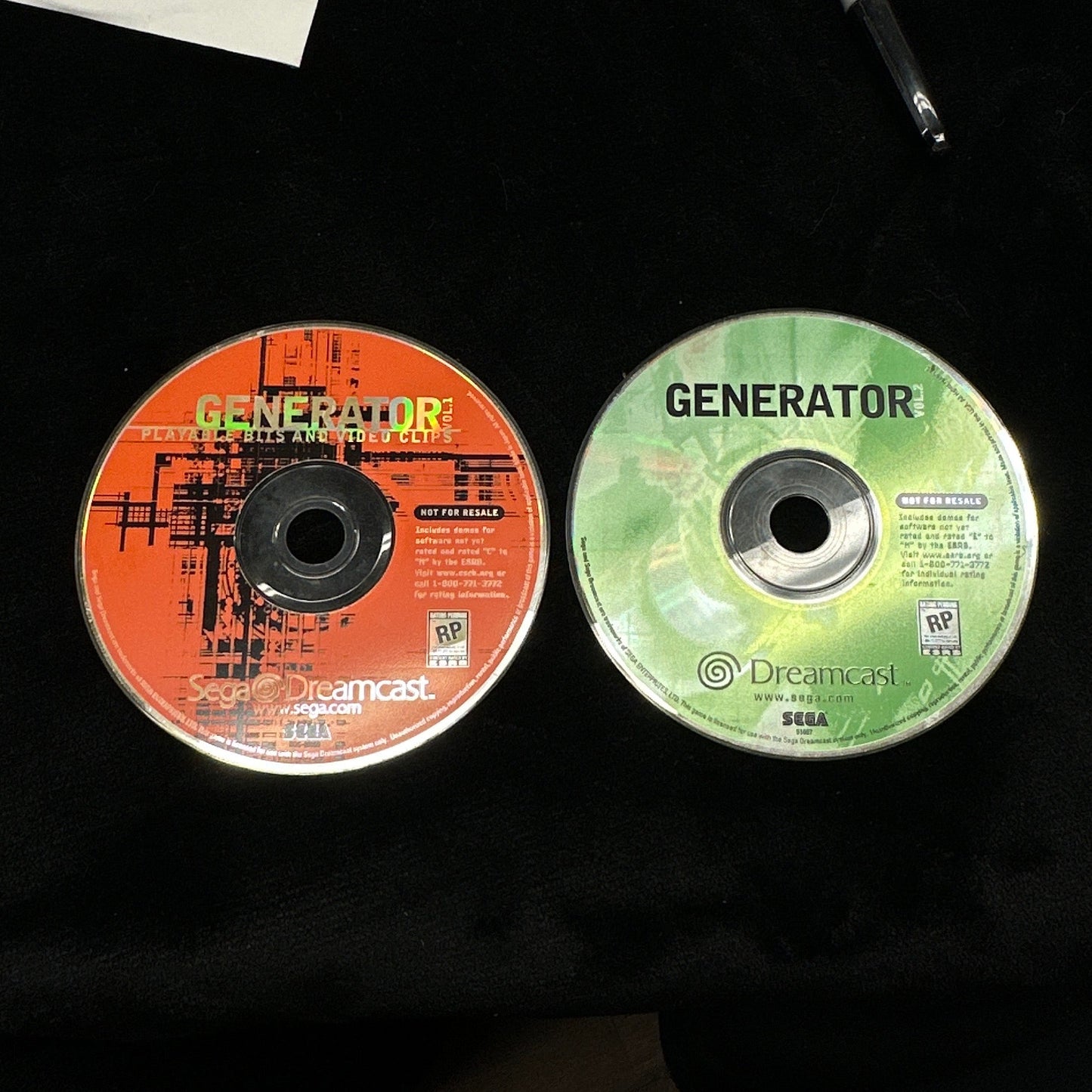 Generator Vol. 1 & 2 for Sega Dreamcast (loose disc)