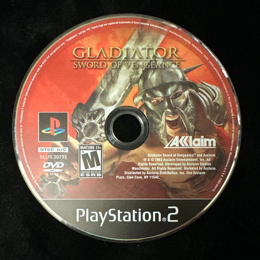 Gladiator Sword of Vengeance for PS2 (loose disc)