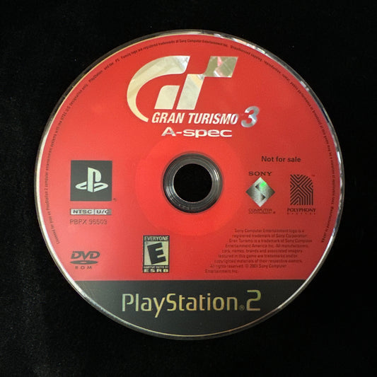 Gran Turismo 3 A-Spec for PlayStation 2 (loose disc)