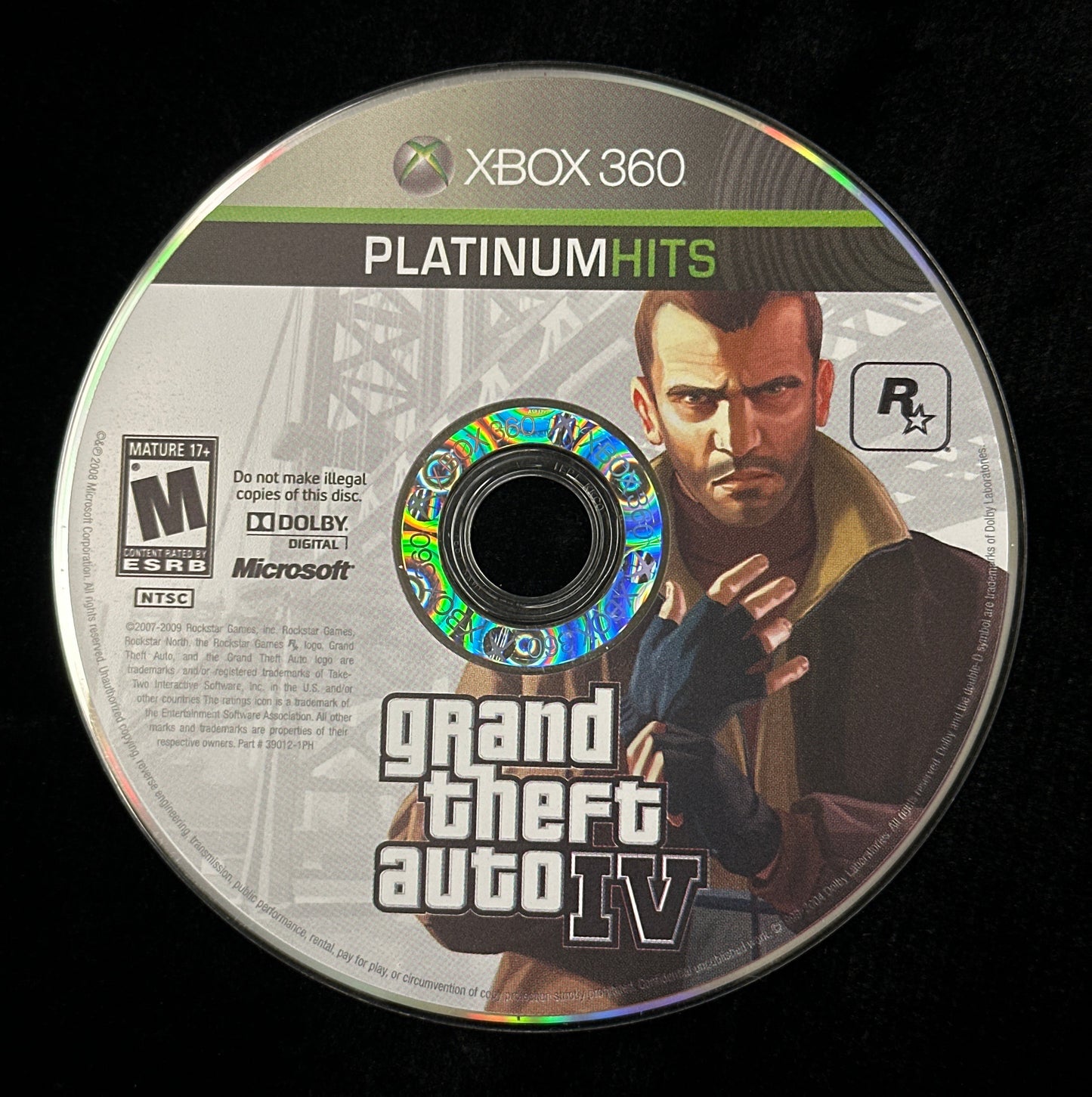 Grand Theft Auto (GTA) IV [Platinum Hits] for Xbox 360 (Loose Disc)