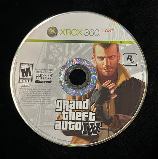 Grand Theft Auto IV for Xbox 360 (Loose Disc)