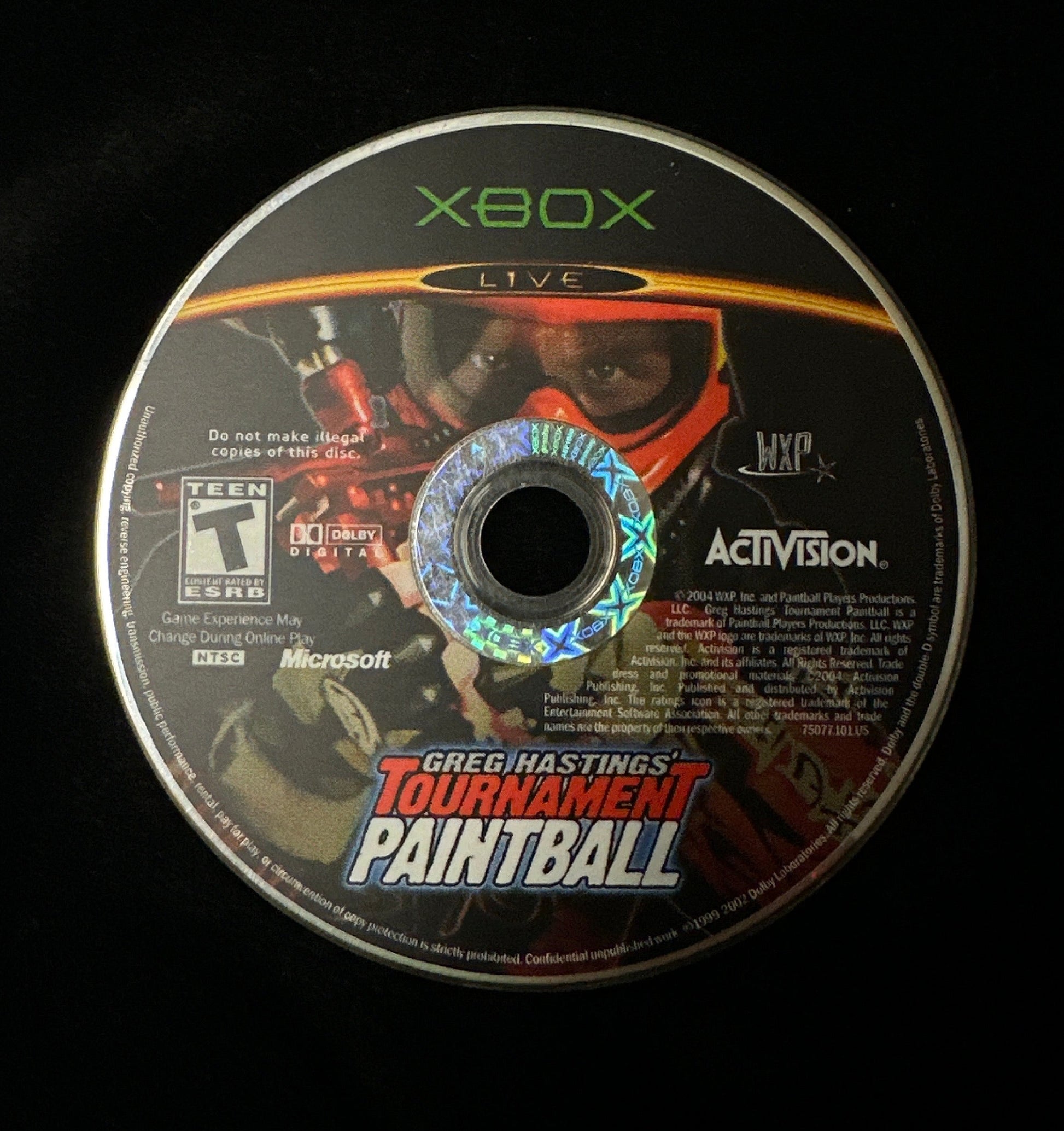 Greg Hastings’ Tournament Paintball for Xbox (loose disc)