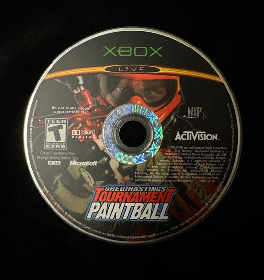 Greg Hastings’ Tournament Paintball for Xbox (loose disc)