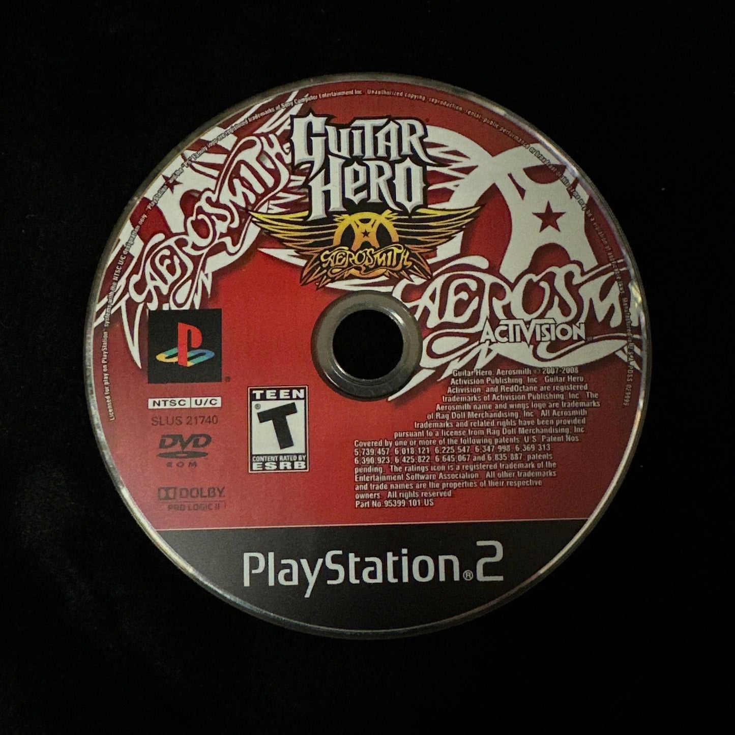 Guitar Hero Aerosmith for PS2 (loose disc)