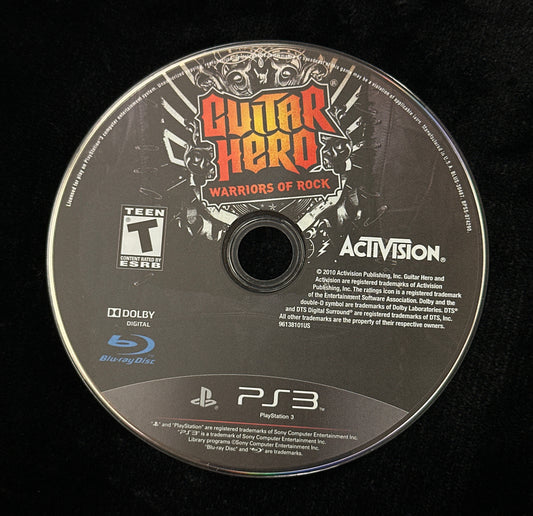 Guitar Hero Warriors of Rock for PlayStation 3 (Loose Disc)