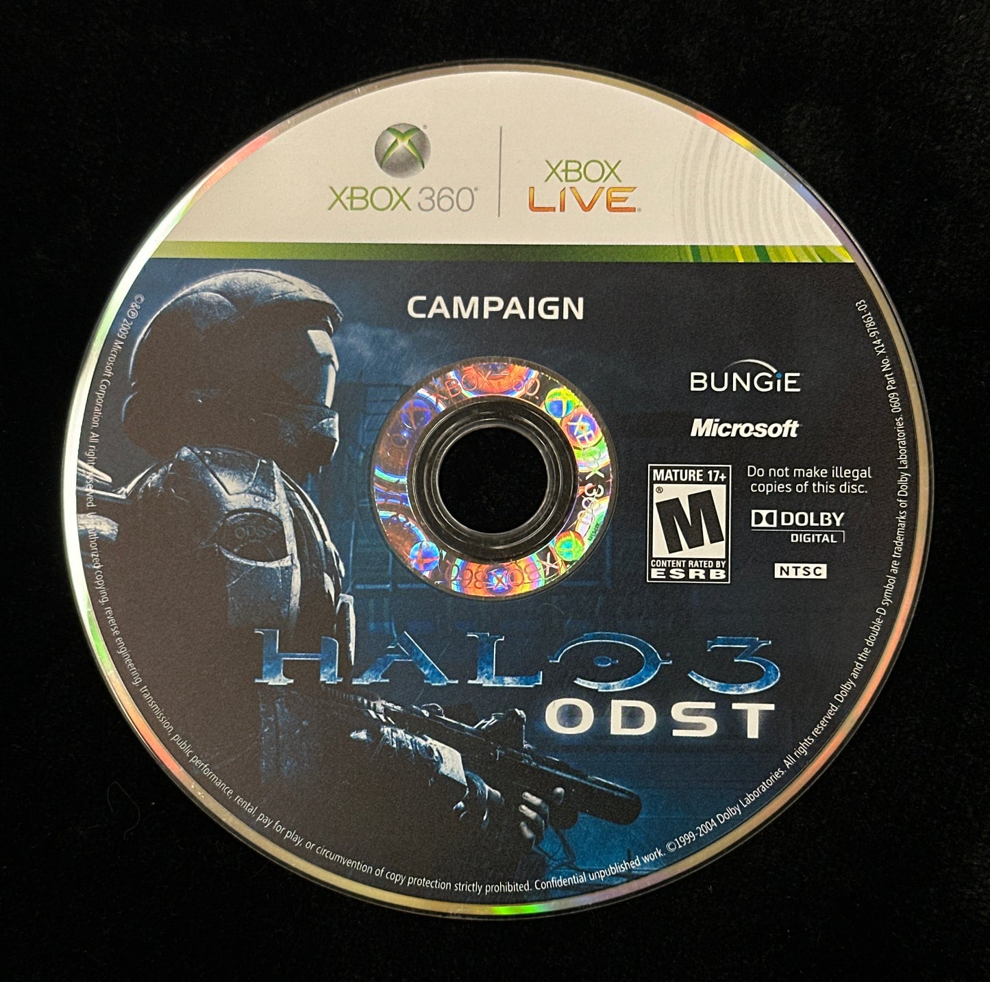 Halo 3: ODST for Xbox 360 Campaign & Multiplayer (loose disc)