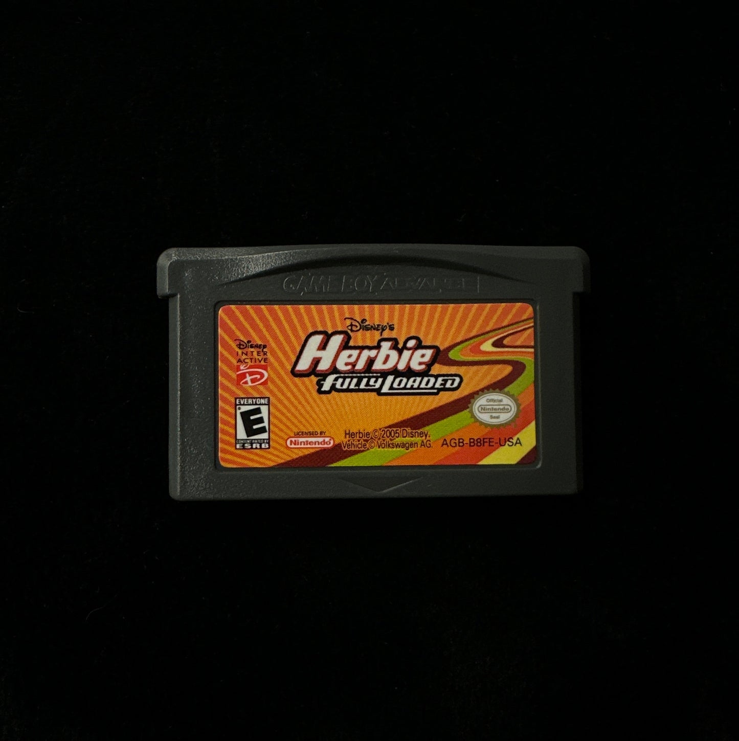Game cartridge with 'Herbie' branding on a black background