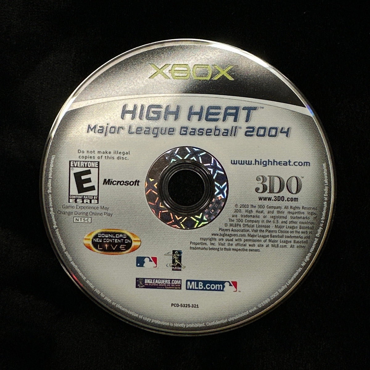 High Heat Major League Baseball for Xbox (loose disc)