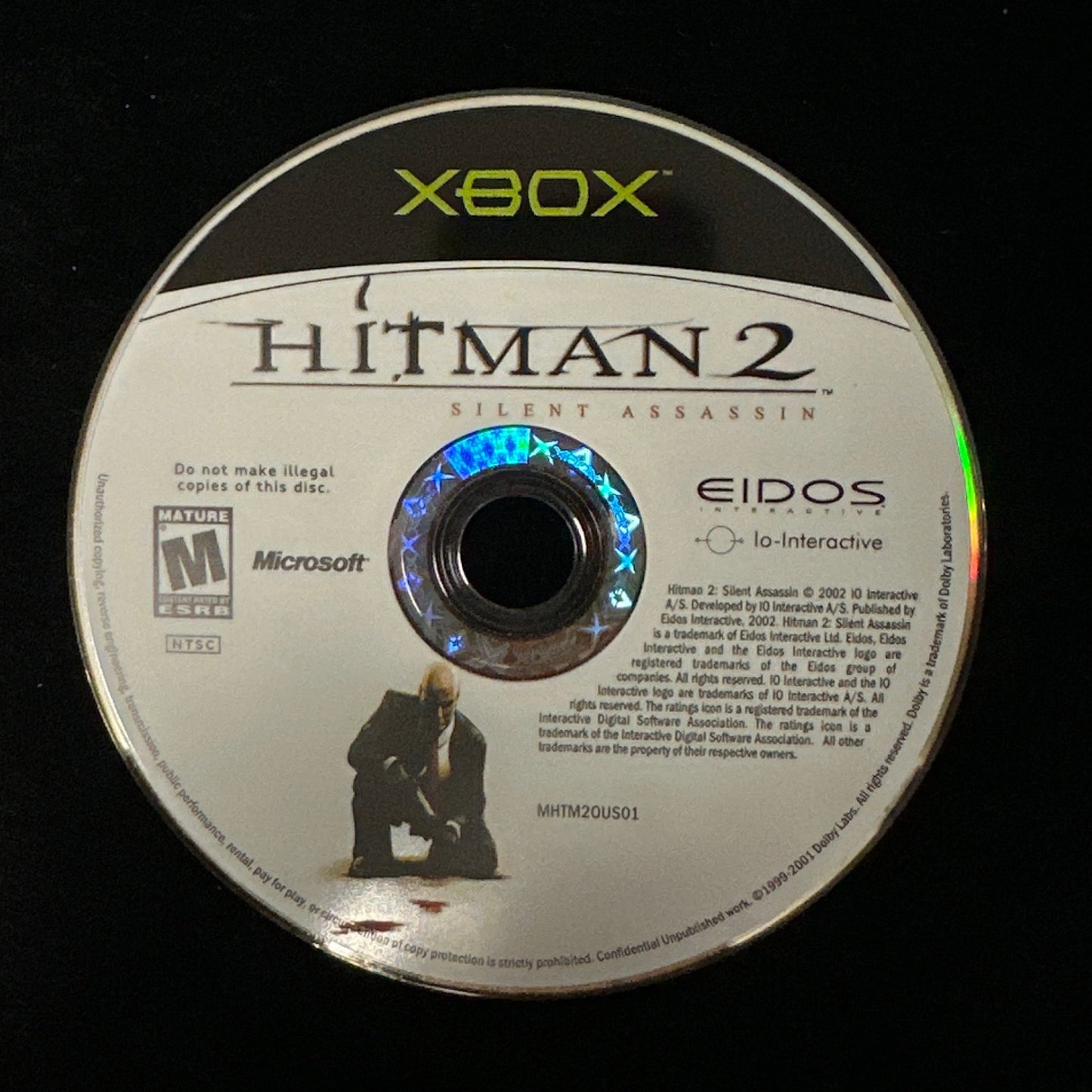 Hitman 2 Silent Assassin for Xbox (loose disc)