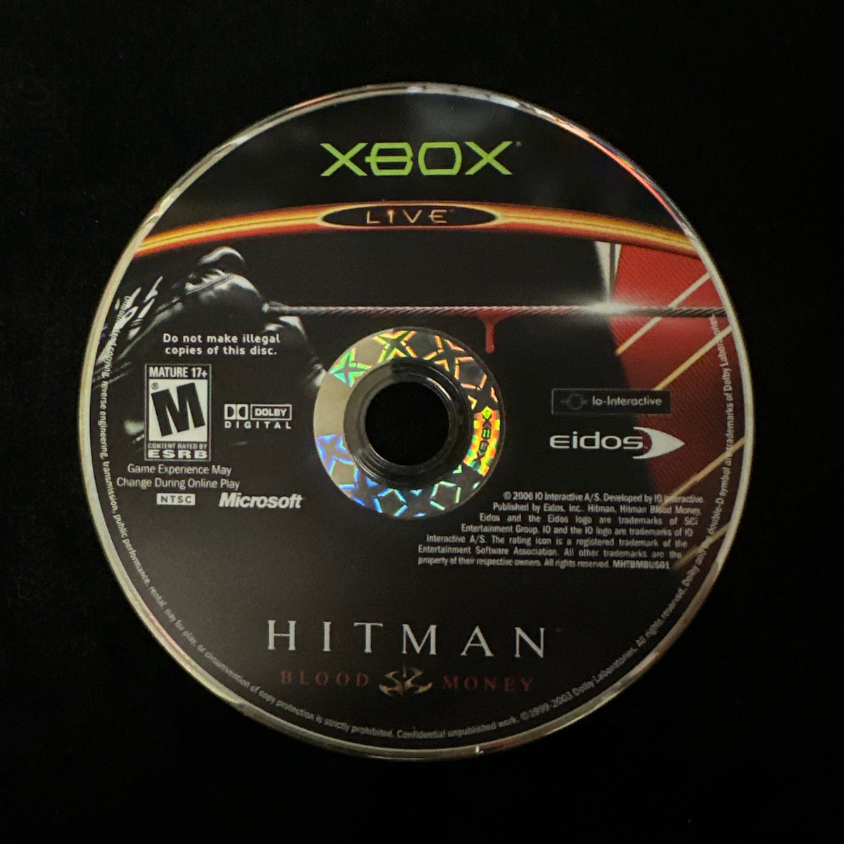 Hitman Blood Money for Xbox (loose disc)
