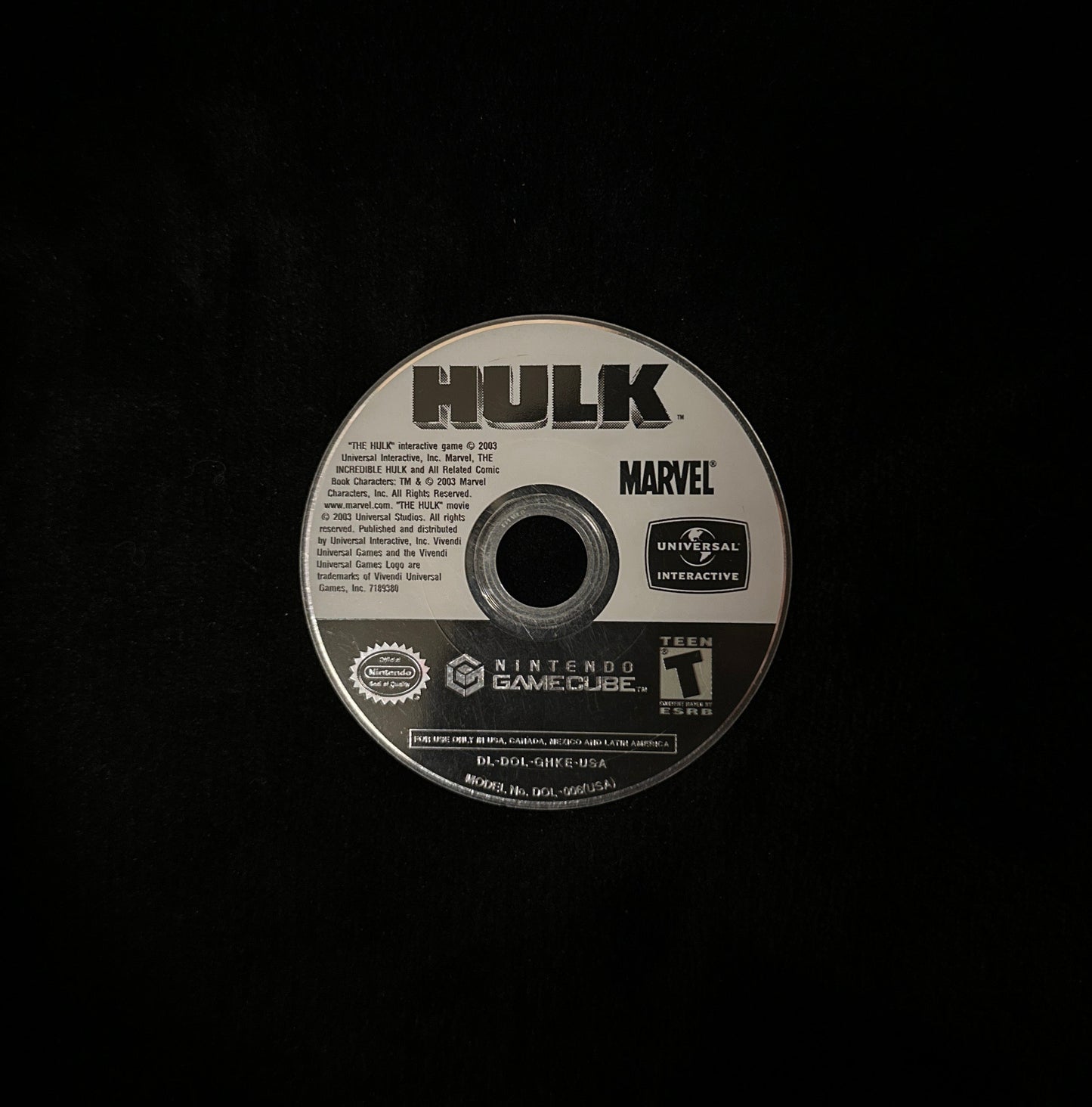 Hulk for Nintendo GameCube (loose disc)