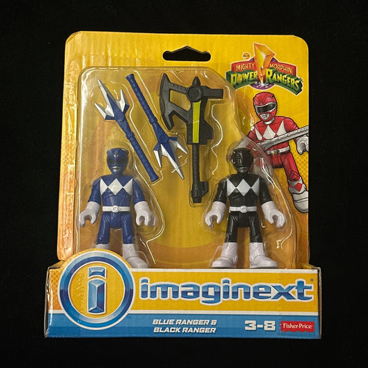 Imaginext Mighty Morphin Power Rangers Blue Ranger & Black Ranger Action Figure Pack
