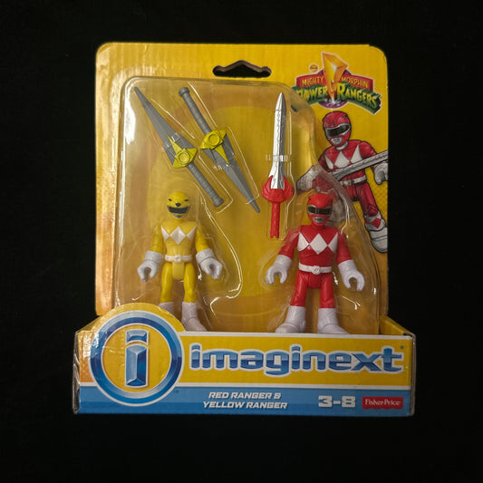 Imaginext Mighty Morphin Power Rangers Red Ranger & Yellow Ranger Action Figures
