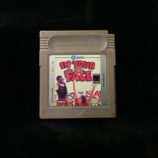 Game Boy cartridge with 'In Your Face' on a black background