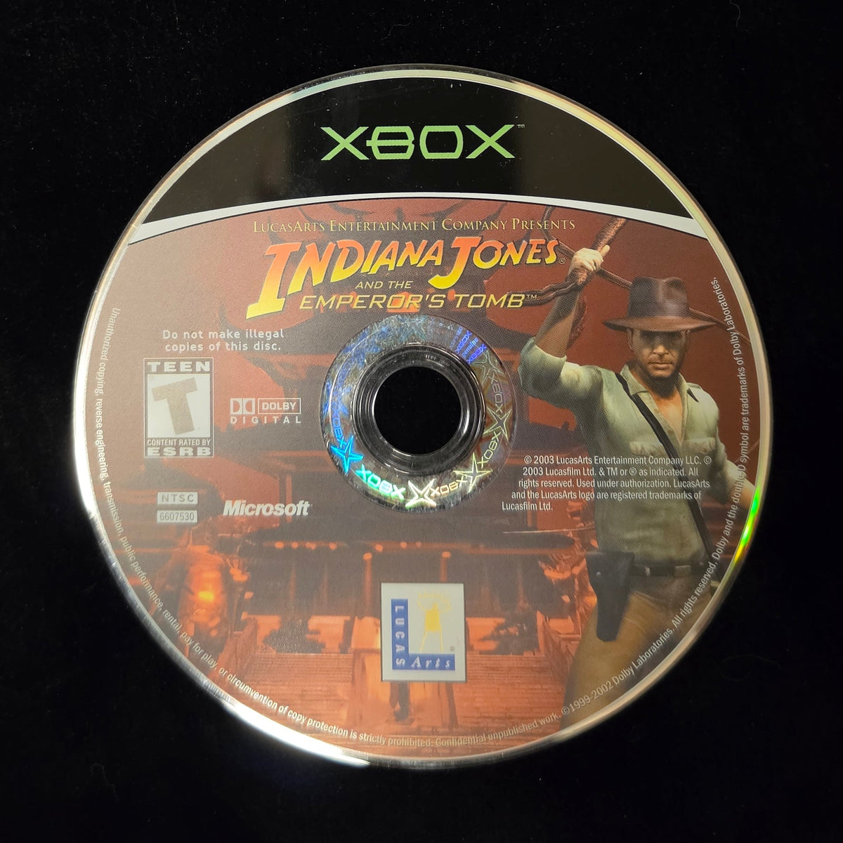 Indiana Jones & the Emperor's Tomb for Xbox (loose disc)