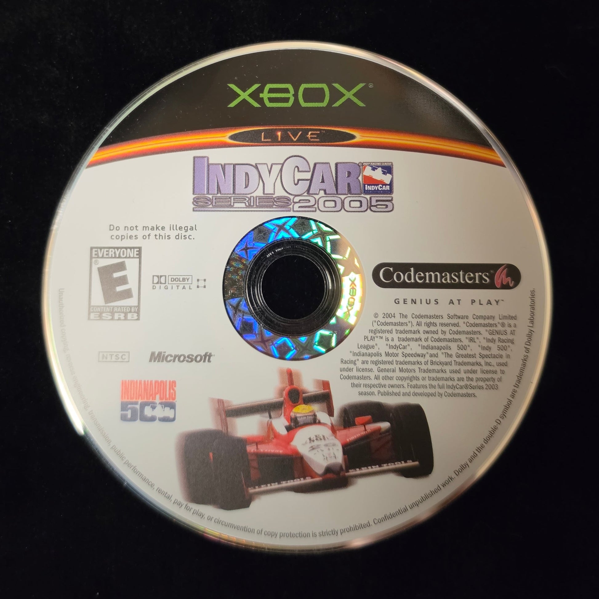 Indy Car Series 2005 for Xbox (loose disc)