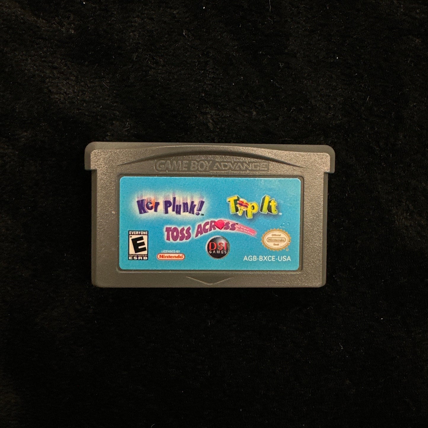 Game cartridge on a dark background