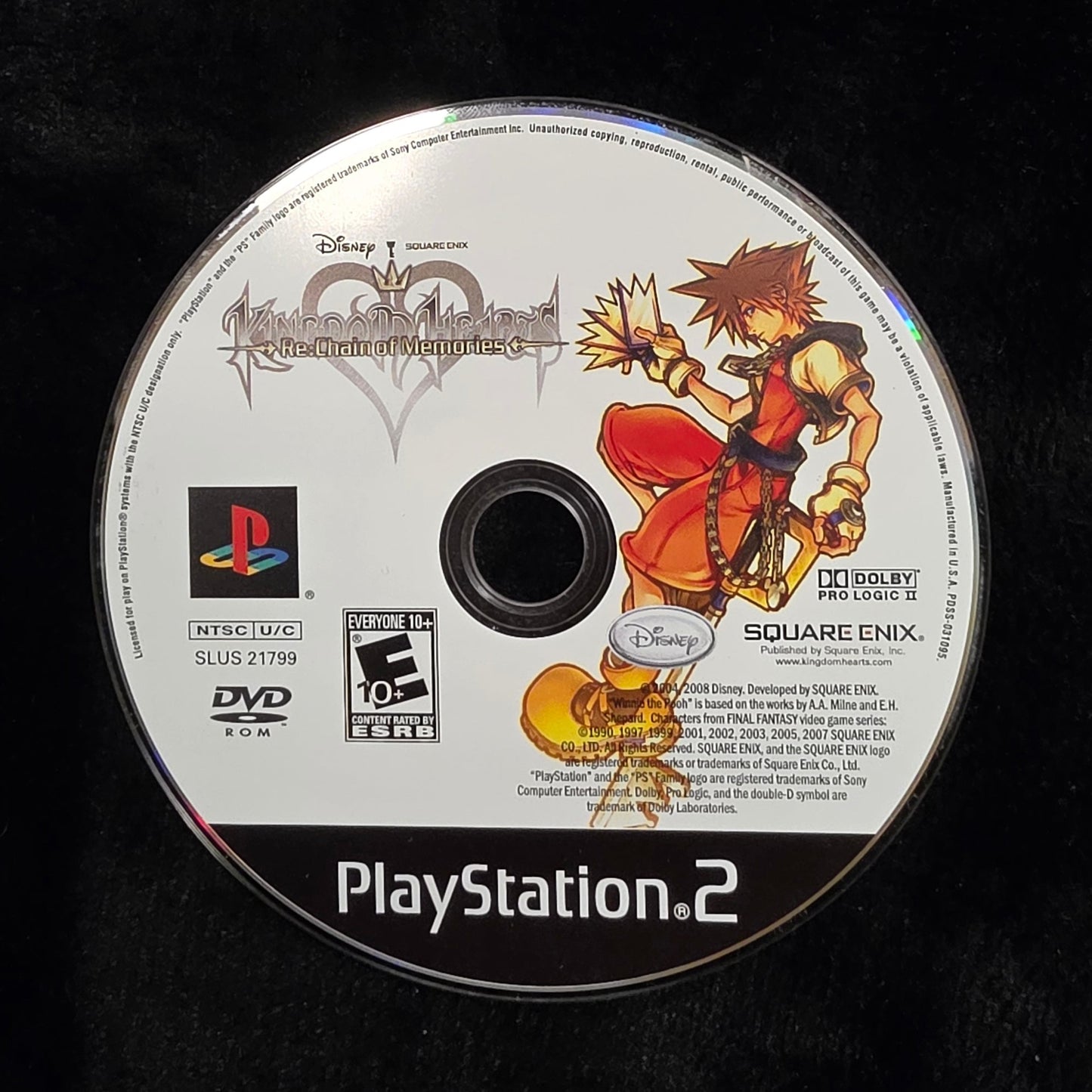 Kingdom Hearts Re: Chain of Memories for PS2 (loose disc)