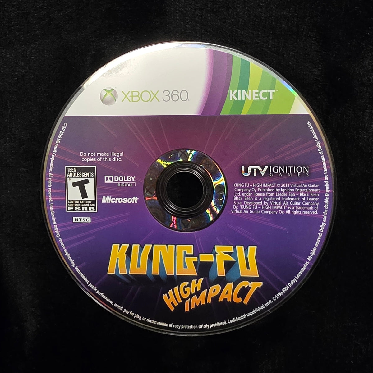 Kung-Fu High Impact for Xbox 360 (loose disc)