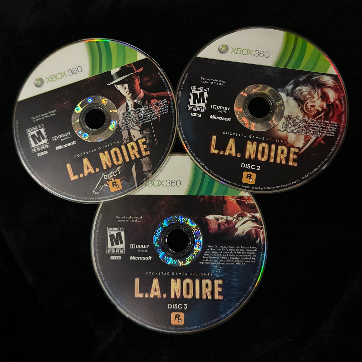 L.A. Noire for Xbox 360 (loose discs)