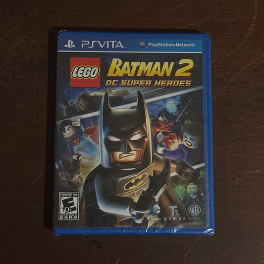 LEGO Batman 2 game case on a brown surface