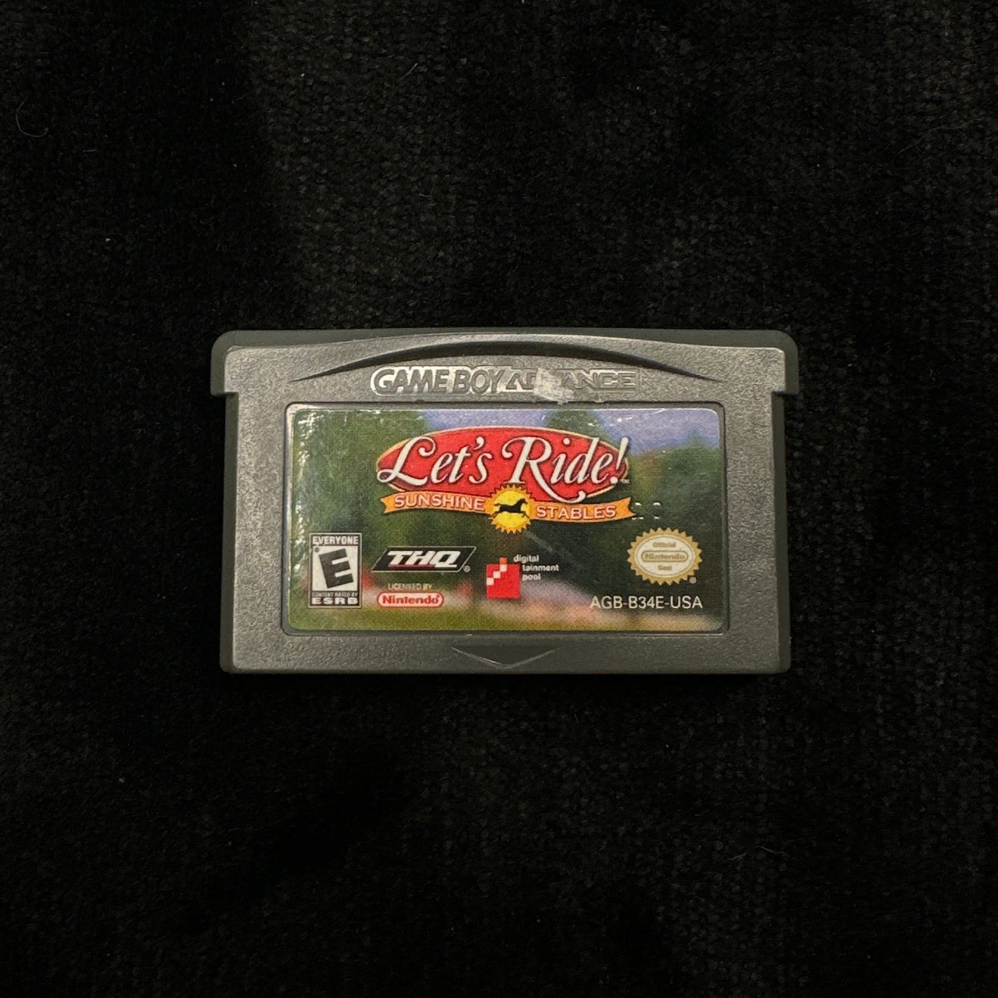 Game cartridge on a black background